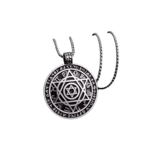 Collana Sigillo di Salomone – Stella a Sei Punte e Simboli Esoterici | Talismano di Saggezza e Protezione