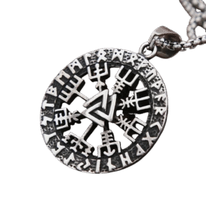 Collana Valknut con Rune Nordiche – Amuleto di Odino