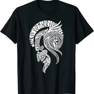 T-Shirt “Spirito di Loki” – Maglia Esoterica Guerriero Runico | Simboli Nordici & Caos Creativo