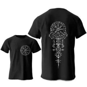 Maglietta Vegvisir – Bussola Runica Vikinga | Protezione e Viaggio Spirituale